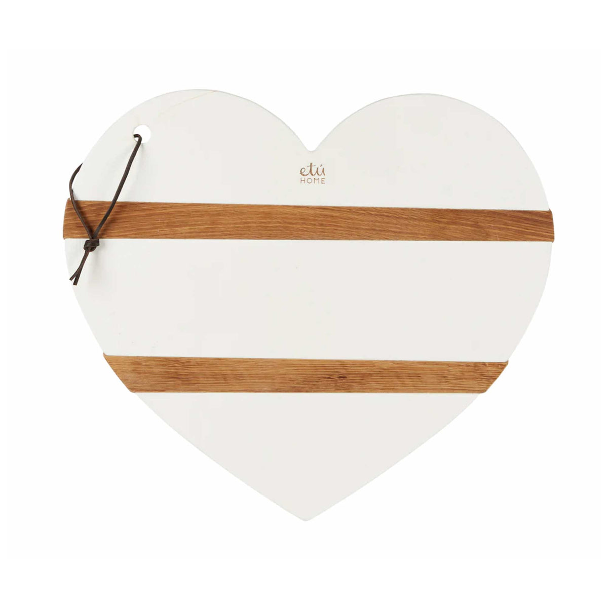 Large White Mod Heart Charcuterie Board