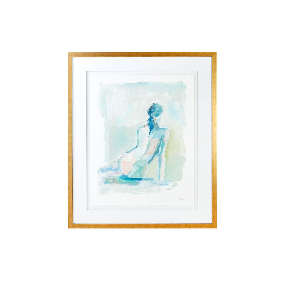 Pastel Watercolor Figure Study