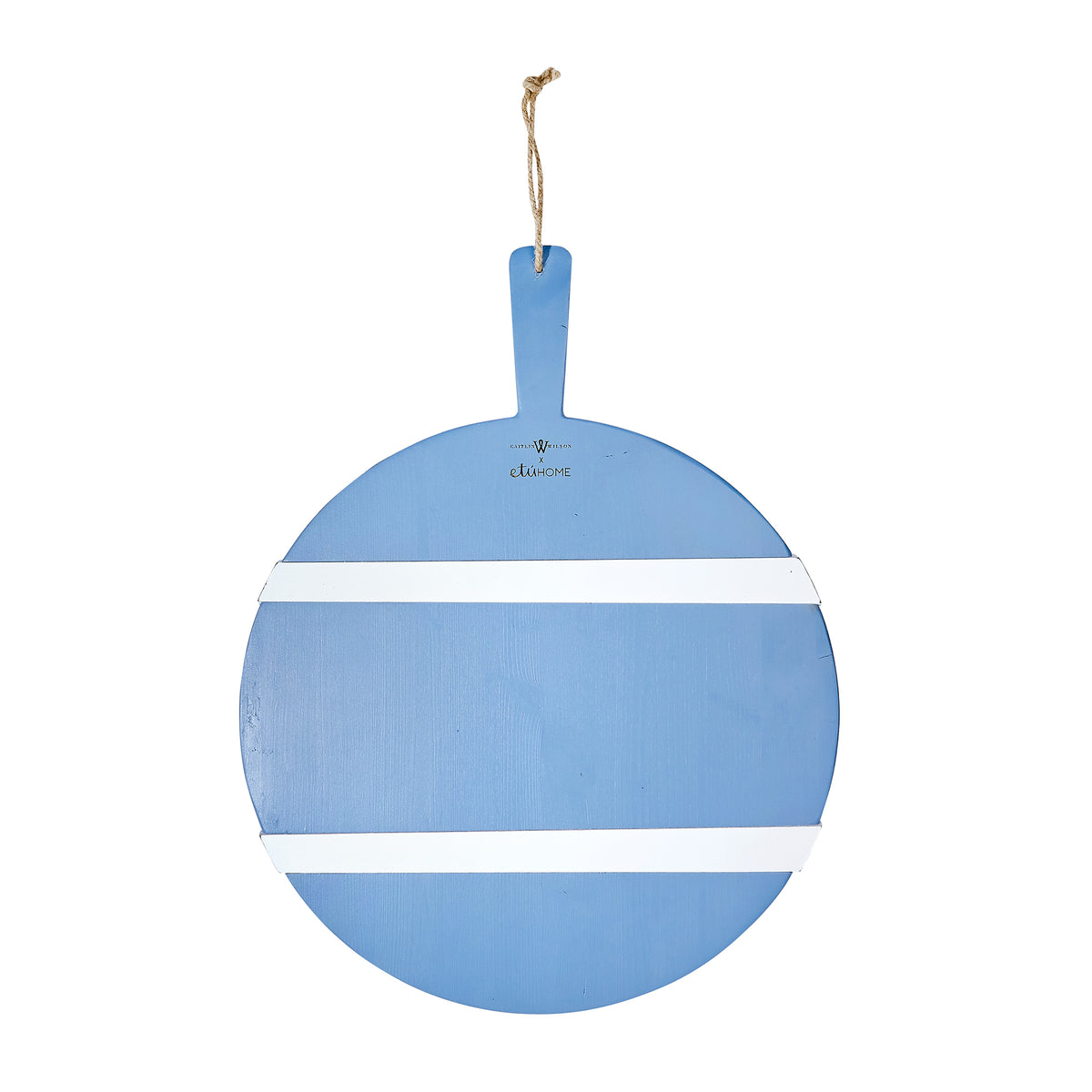 Medium Round Charcuterie Board in Blue & White