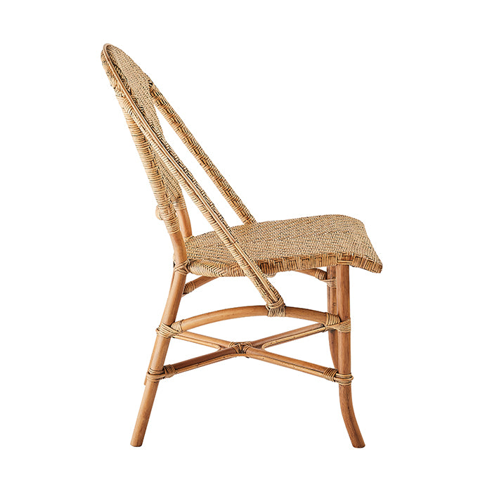 Side View of The Linley Rattan Chair