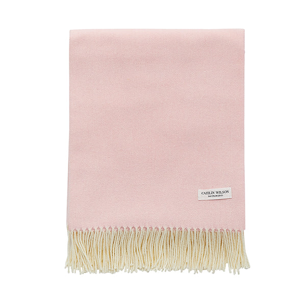 Herringbone Throw in Pink Sugar