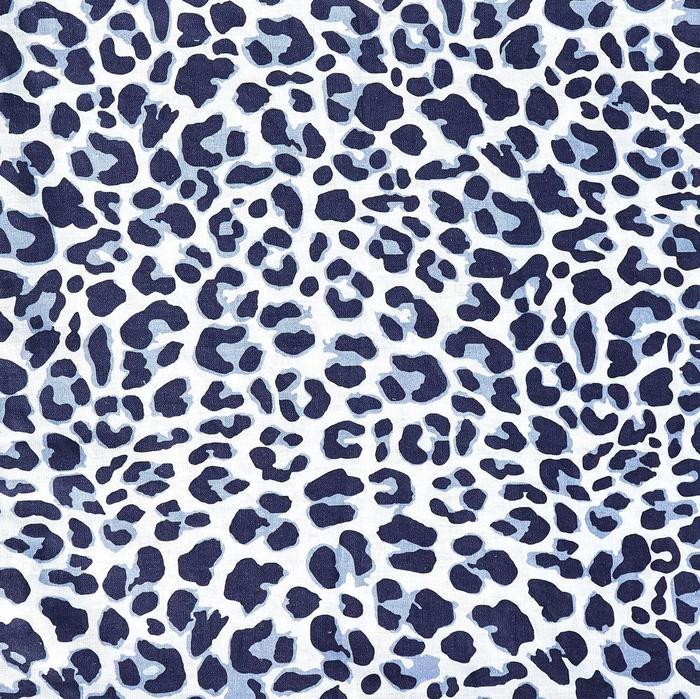 Navy Leo Fabric Swatch