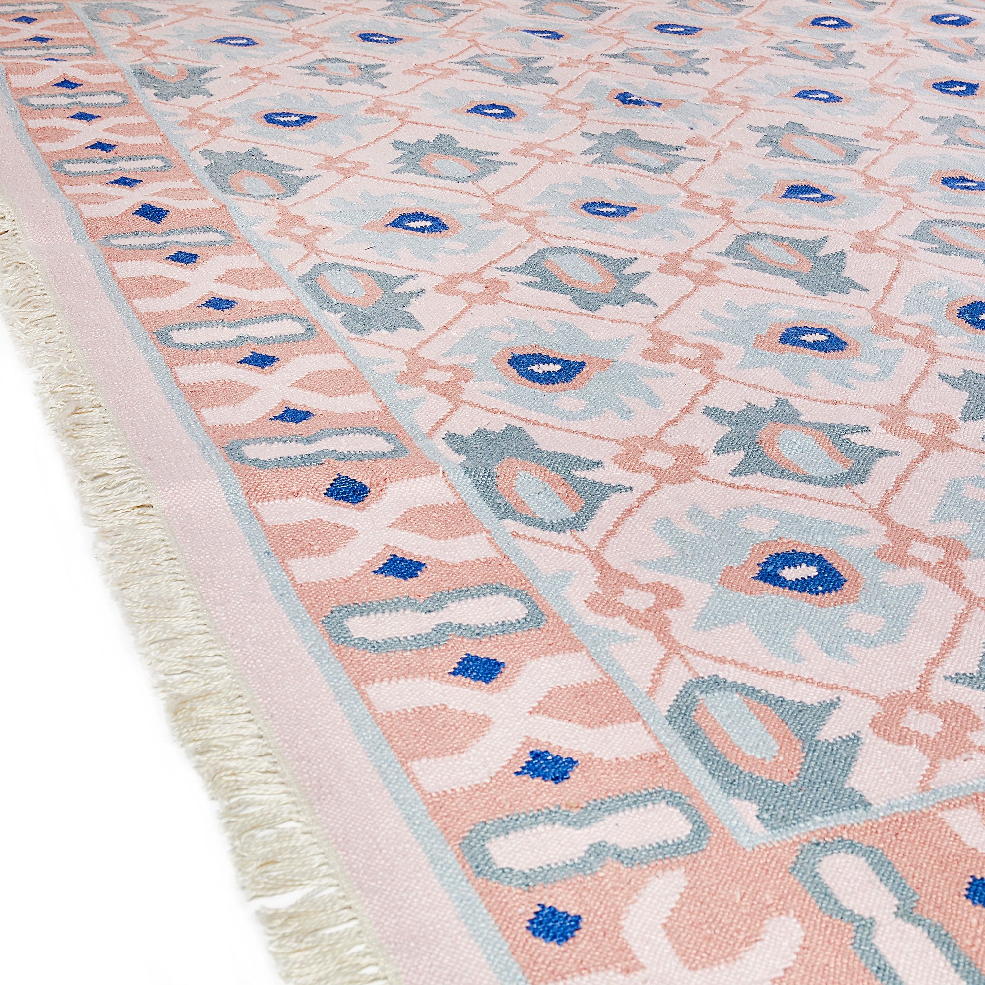 Naya Flat Weave Rug in Blossom Geometric Floral
