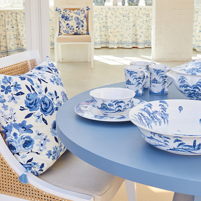 Country Estate Delft Blue Charger Plate | Caitlin Wilson