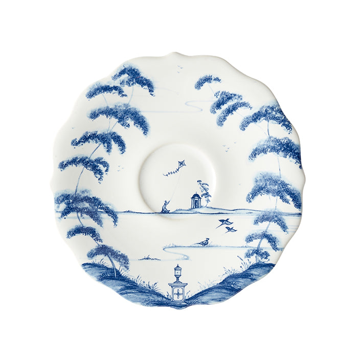 Country Estate Delft Blue Saucer Garden Follies