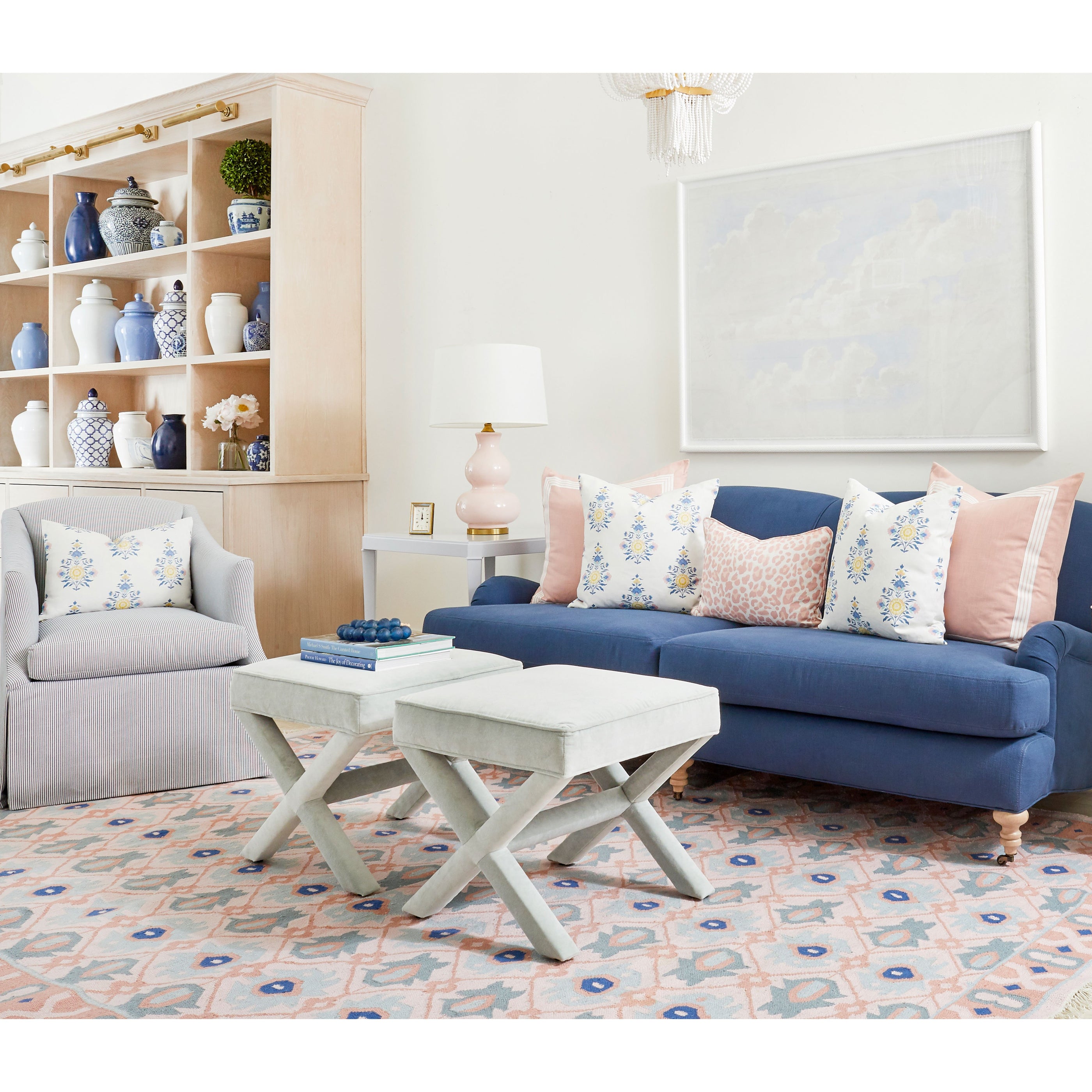 Naya Flat Weave Living Room Rug in Blossom