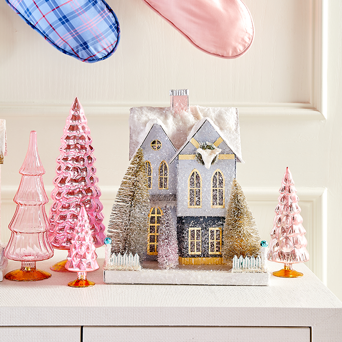 Neutral Glowing Glass Tree Set of 5 - Caitlin Wilson Design