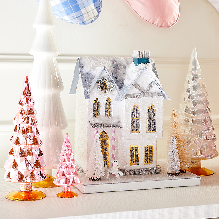 Neutral Glowing Glass Tree Set of 5 - Caitlin Wilson Design