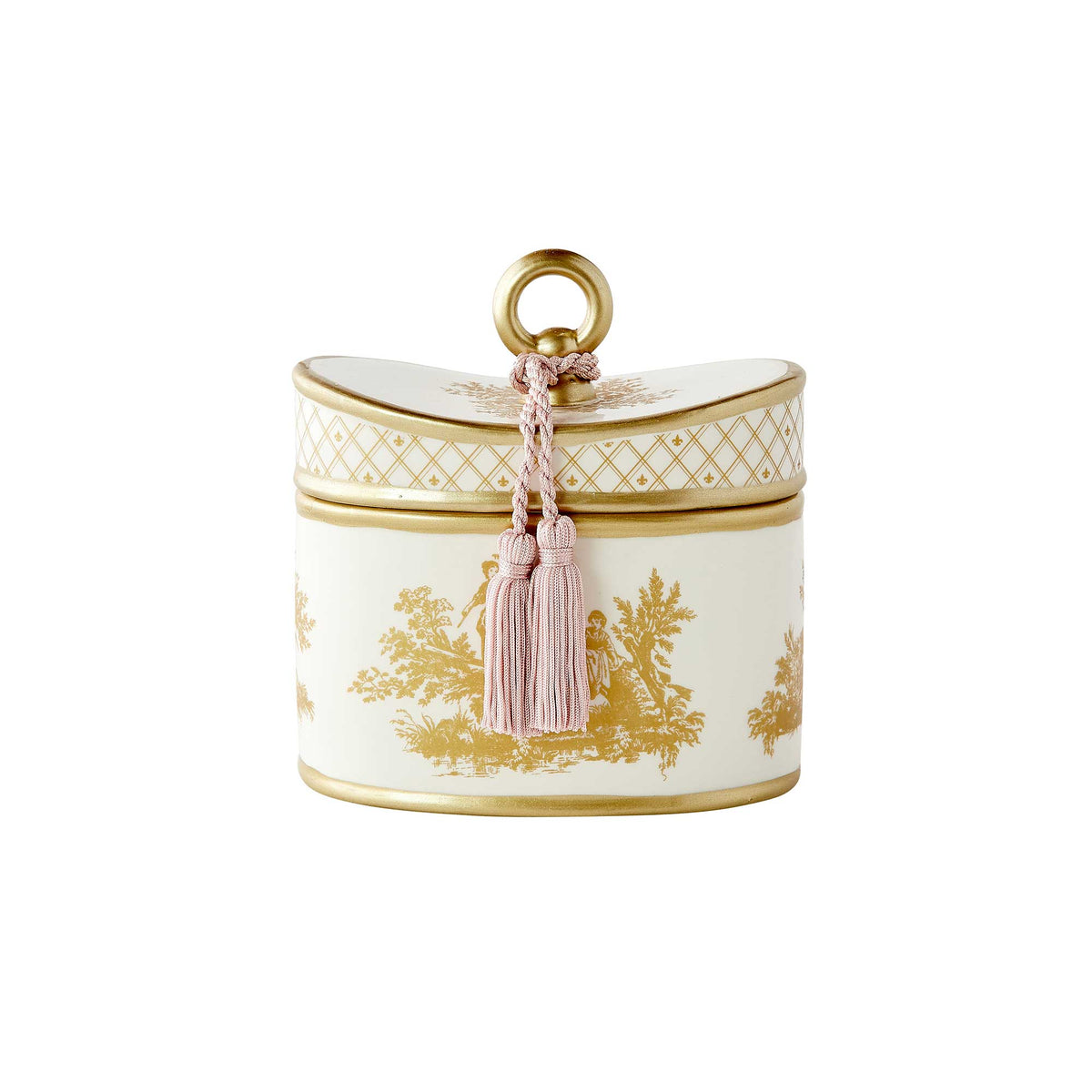 L'Ambre Classic Toile Ceramic Two-Wick Candle
