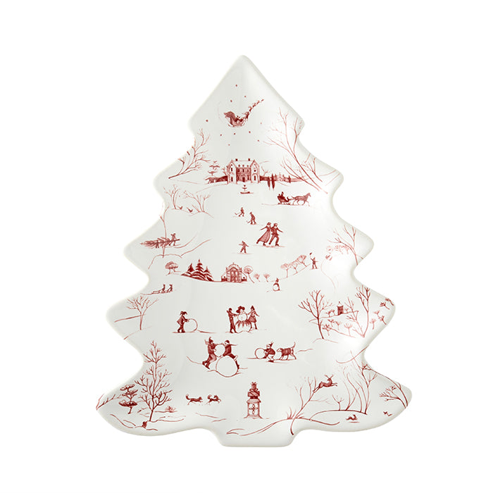 Country Estate Winter Frolic Ruby 10" Tree Tray
