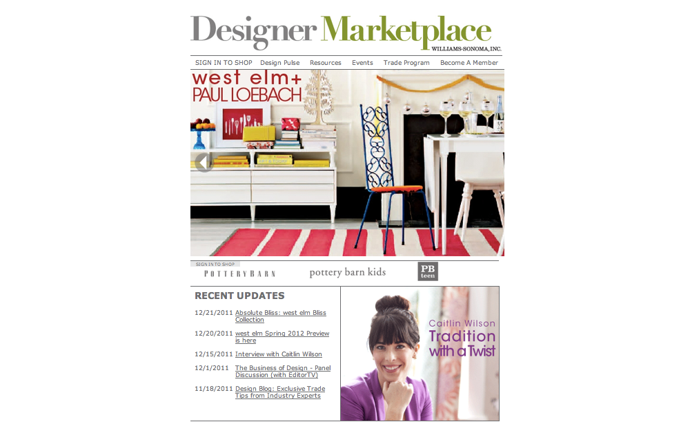 Williams-Sonoma Designer Spotlight December 2011