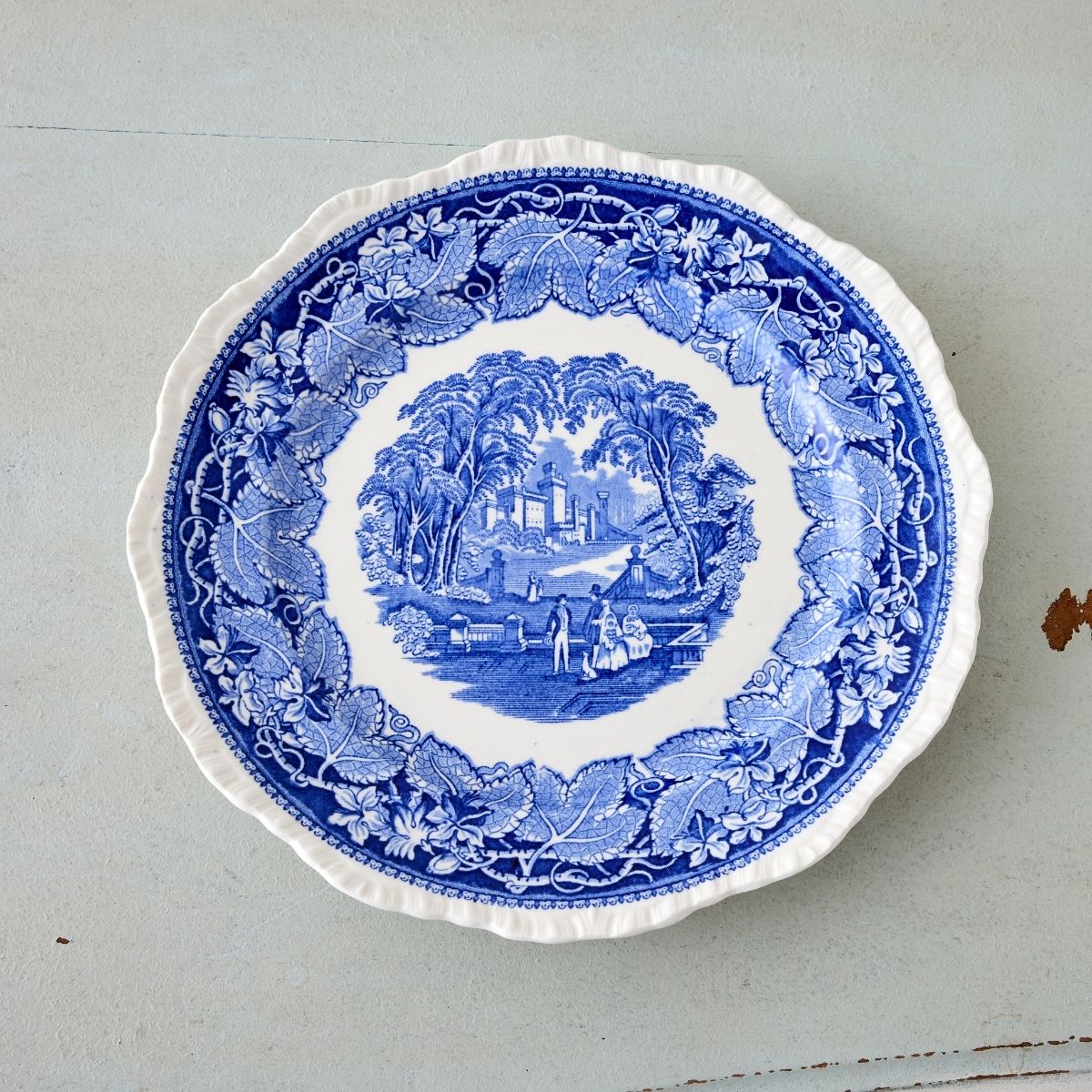 Mason's Blue and White Park Stroll Plate - Caitlin Wilson Design