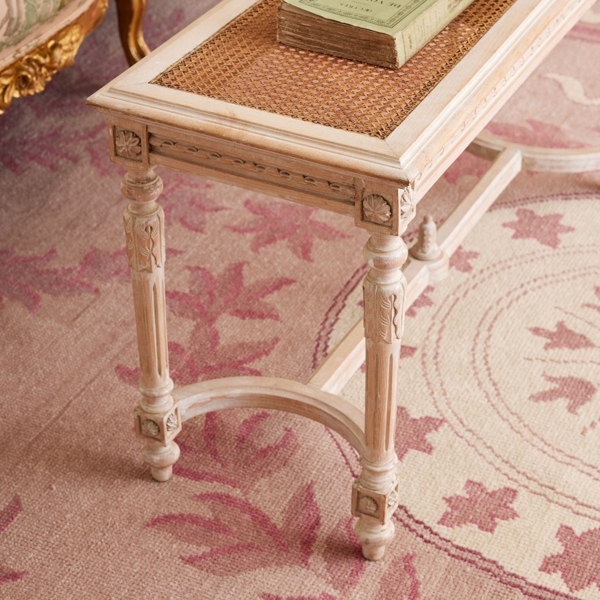 Louis XVI Style Caned Bench