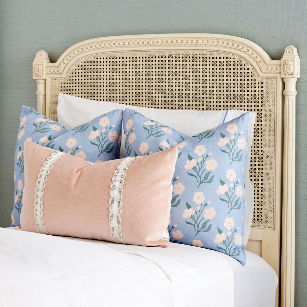 Blush Petal Print Pillow