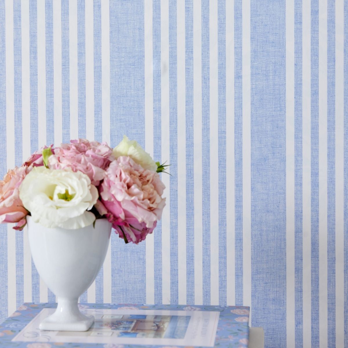 French Linen Stripe Wallpaper