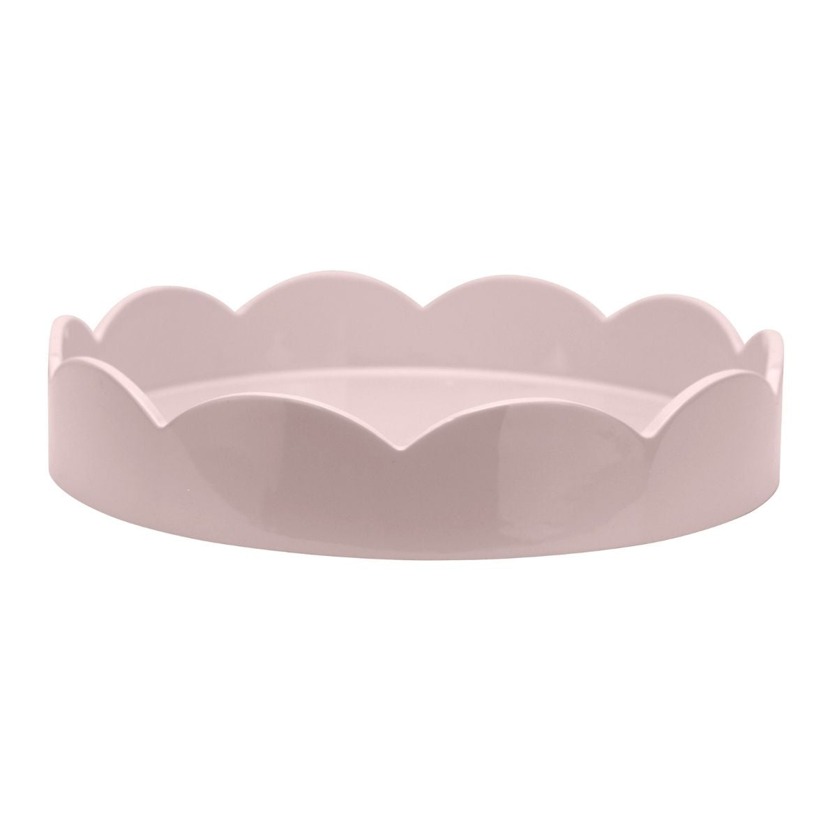 Blush Pink Round Scalloped Tray