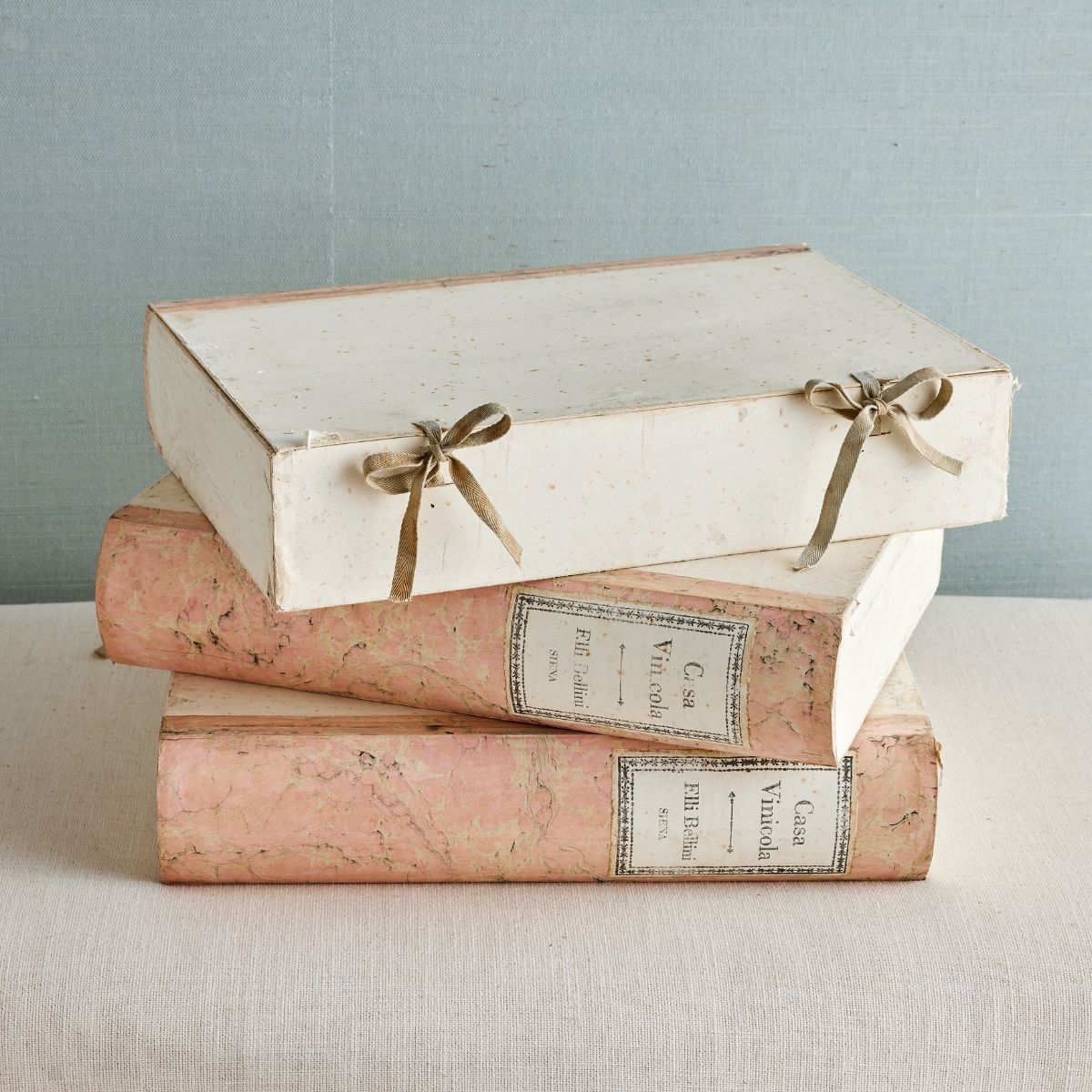 Set 3 Marbled Pink Document Box - Caitlin Wilson Design