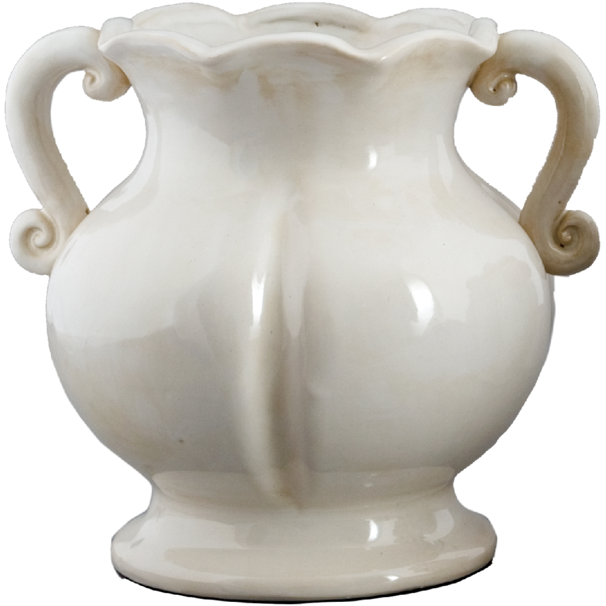 Ivory Scalloped Double-Handled Vase - Caitlin Wilson Design