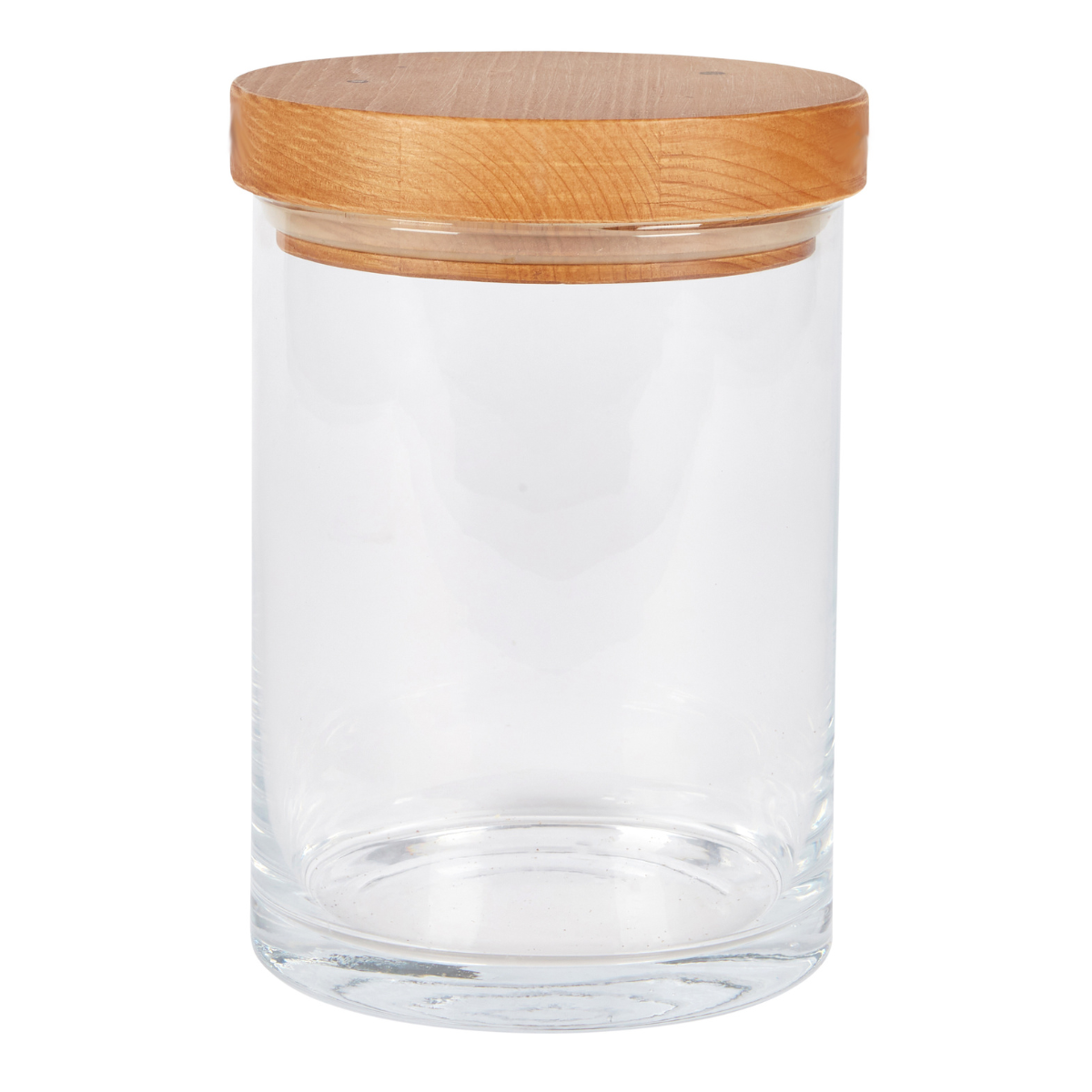 Wooden Top Glass Canister