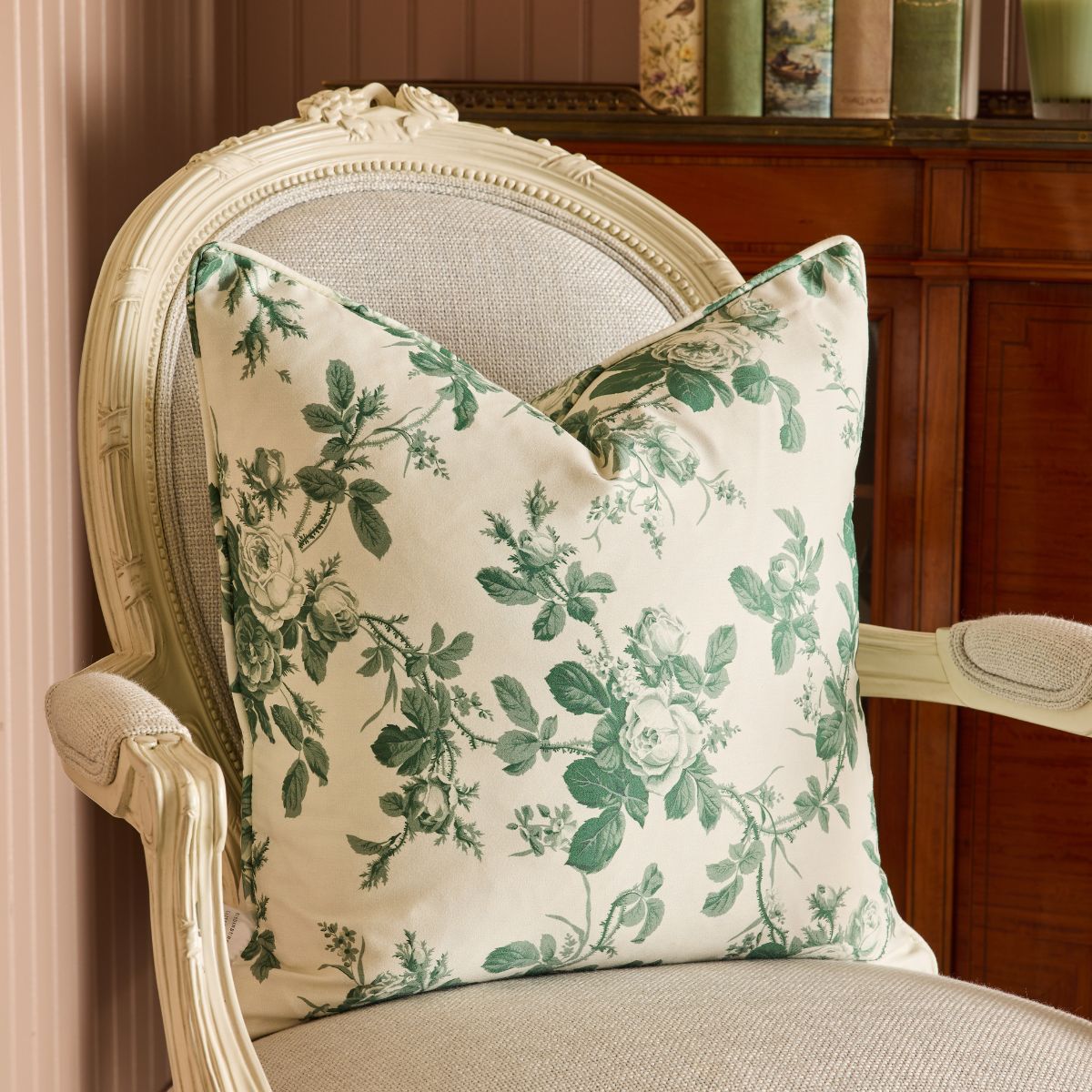 Mary Jayne in Green Pillow Cover - Caitlin Wilson Design