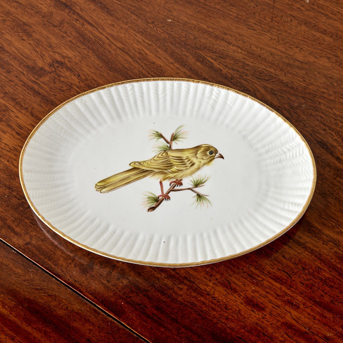 Gold Trimmed Rudeman Bird Plate - Caitlin Wilson Design