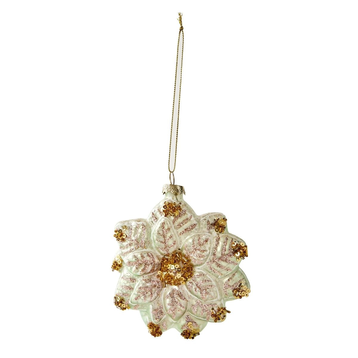 Glittering Poinsettia Ornament