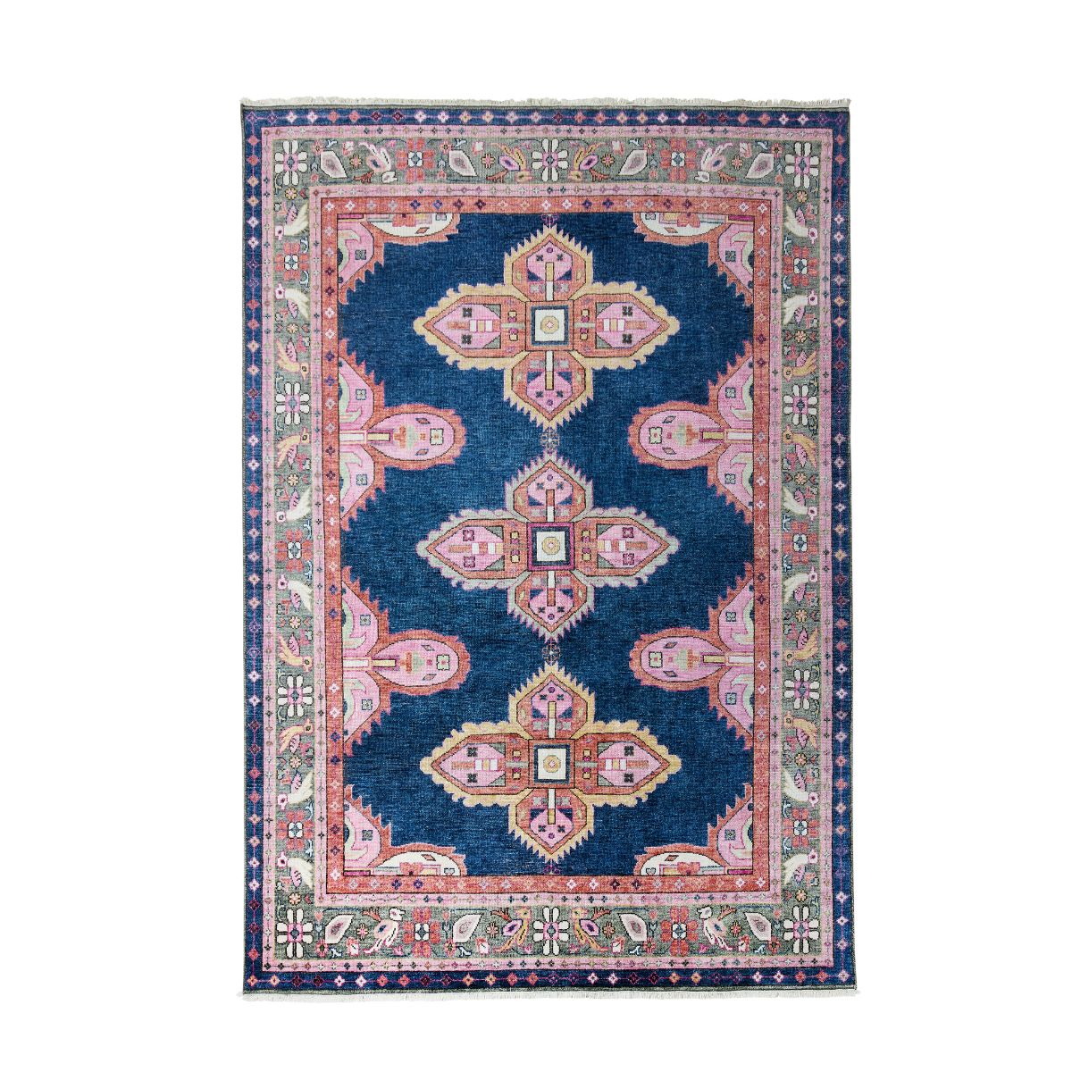 Kismet Low Pile Rug in Navy