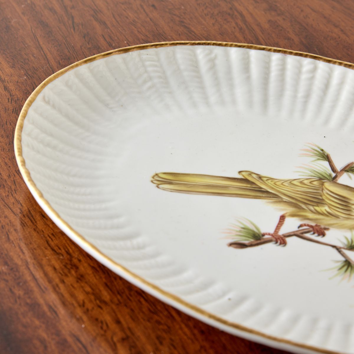 Gold Trimmed Rudeman Bird Plate - Caitlin Wilson Design