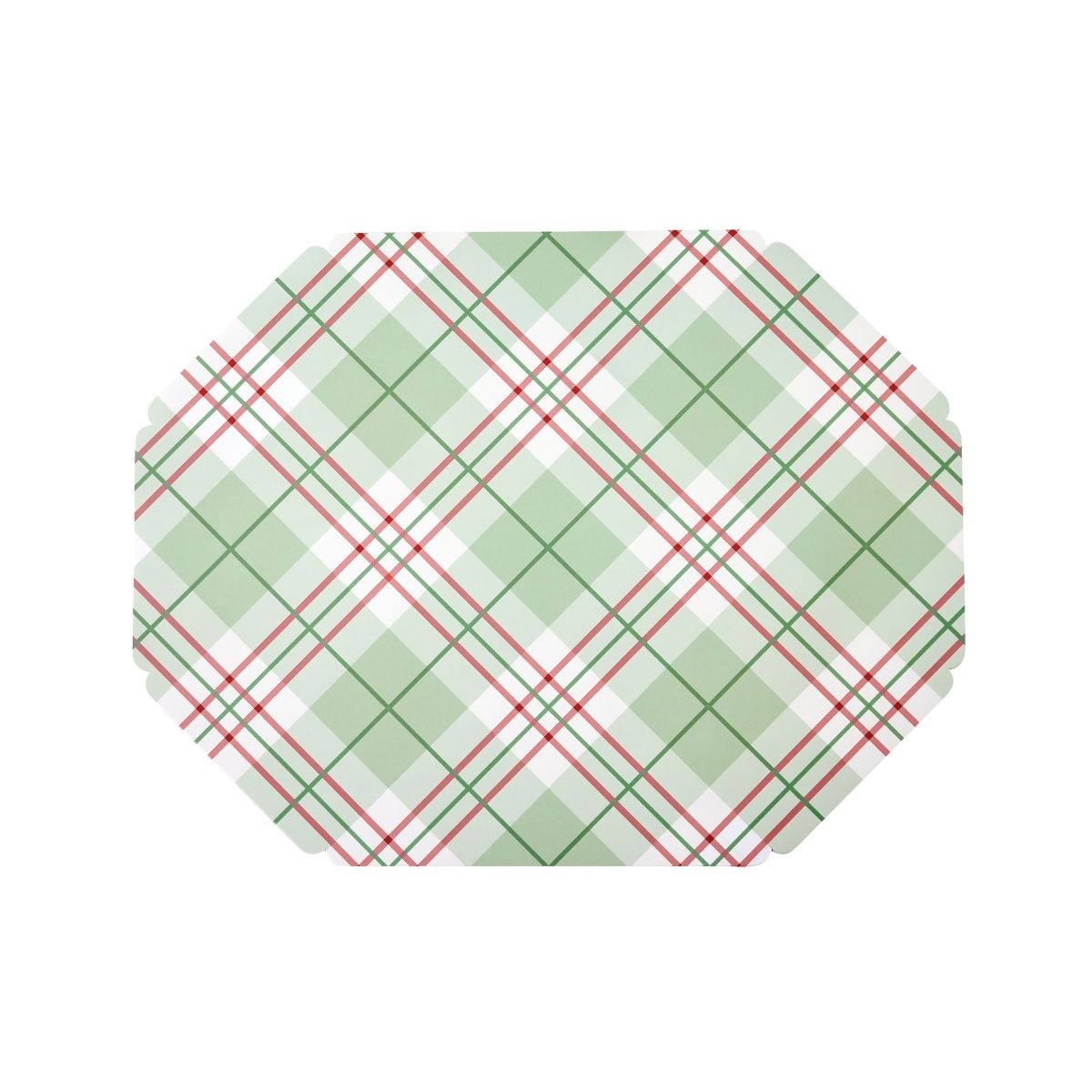 Green & Red Tartan Posh Die-Cut Placemats