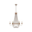 Entellina Chandelier in Vintage White and Gild with Crystal