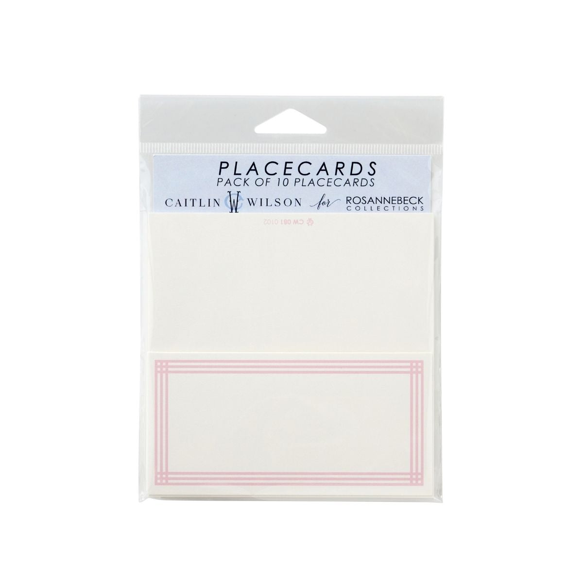 Pink Border Placecards