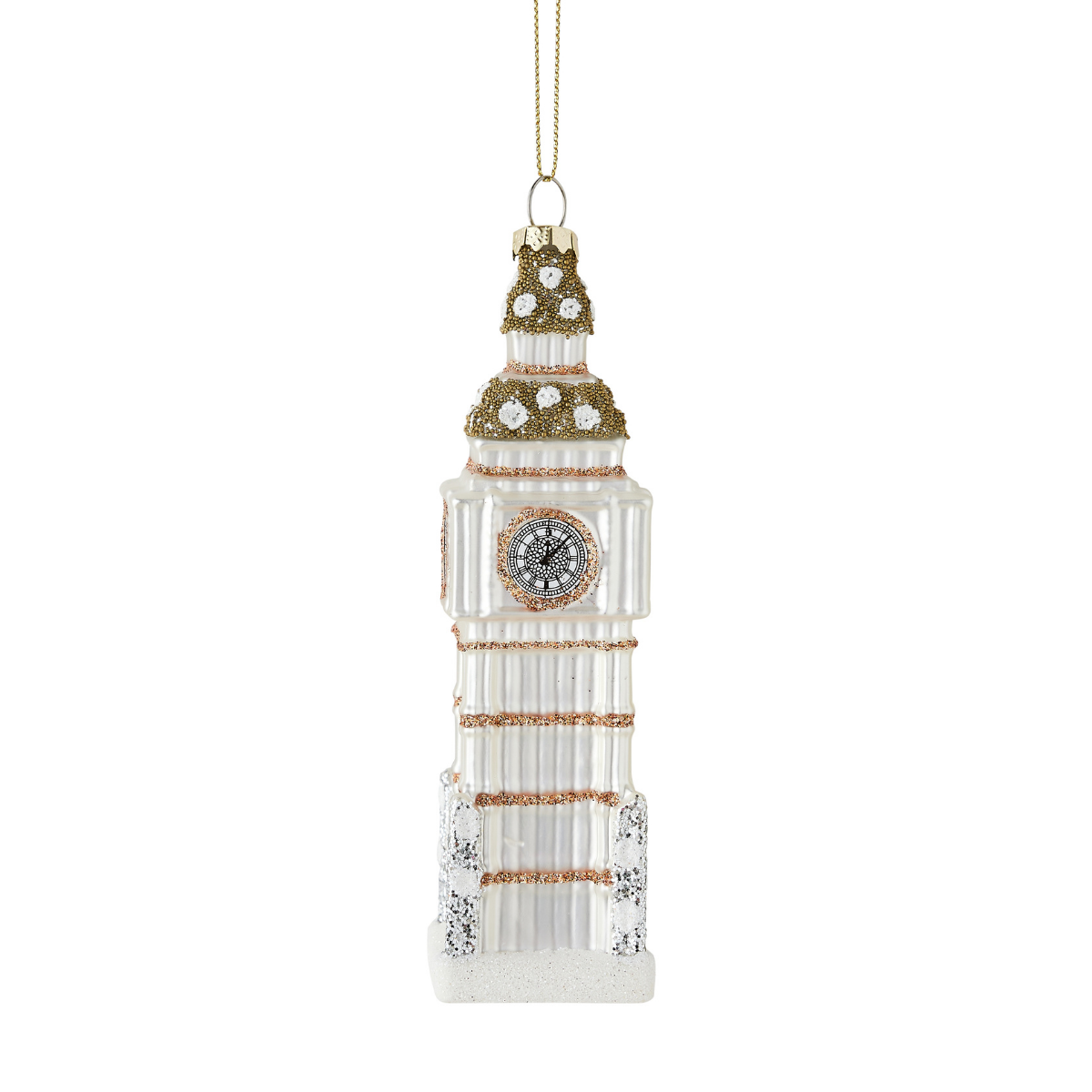 White Big Ben Ornament - Caitlin Wilson Design