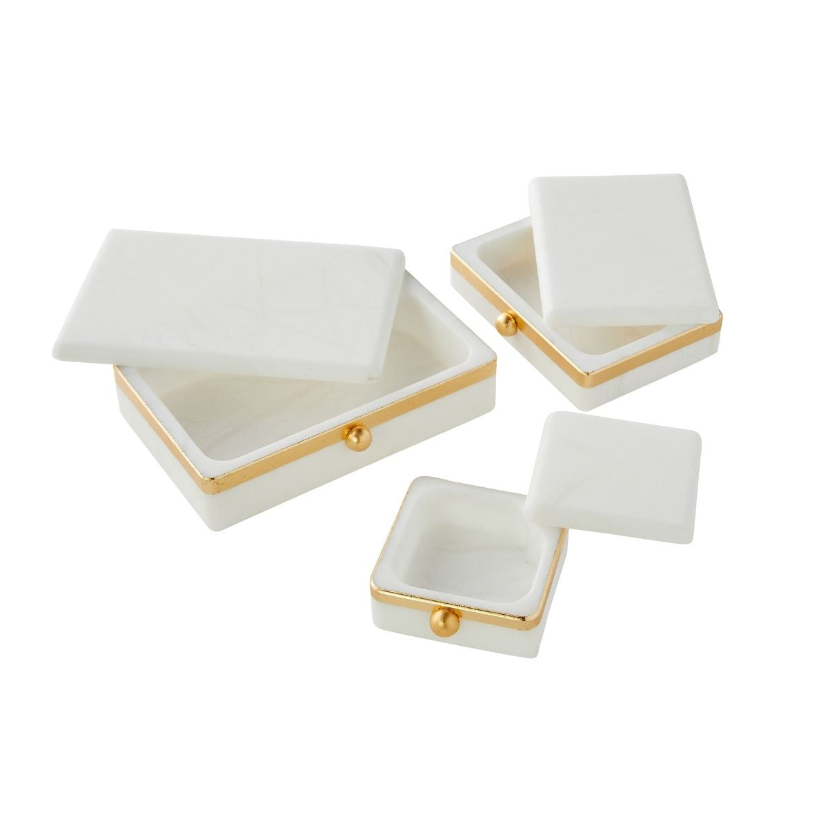 Small Gold Band Alabaster Box