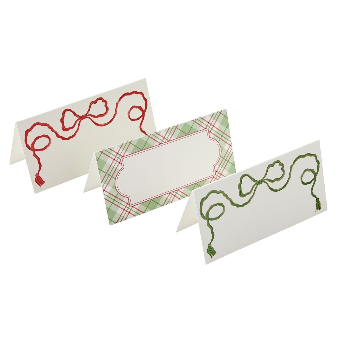 Green & Red Tartan Place Cards