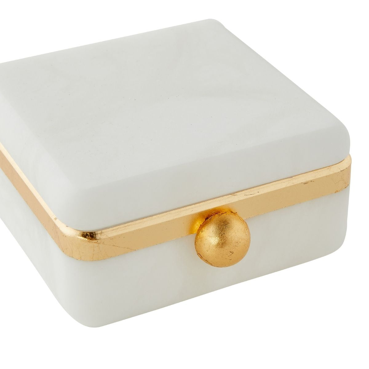 Small Gold Band Alabaster Box