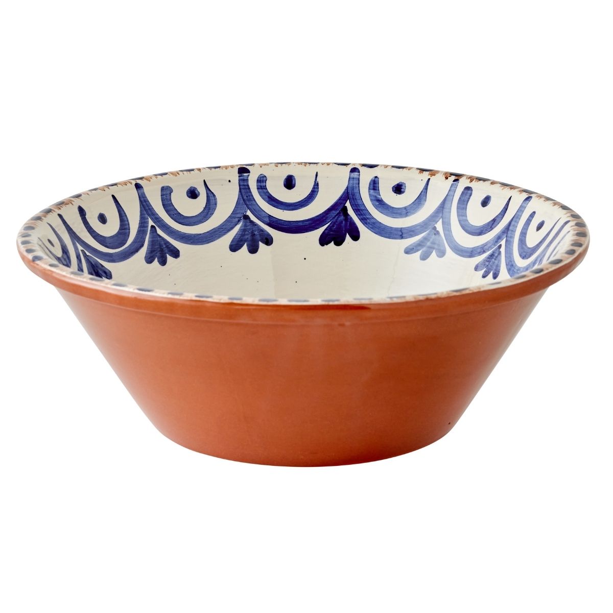 Blue Casa Nuno Terracotta Talevera Bowl - Caitlin Wilson Design