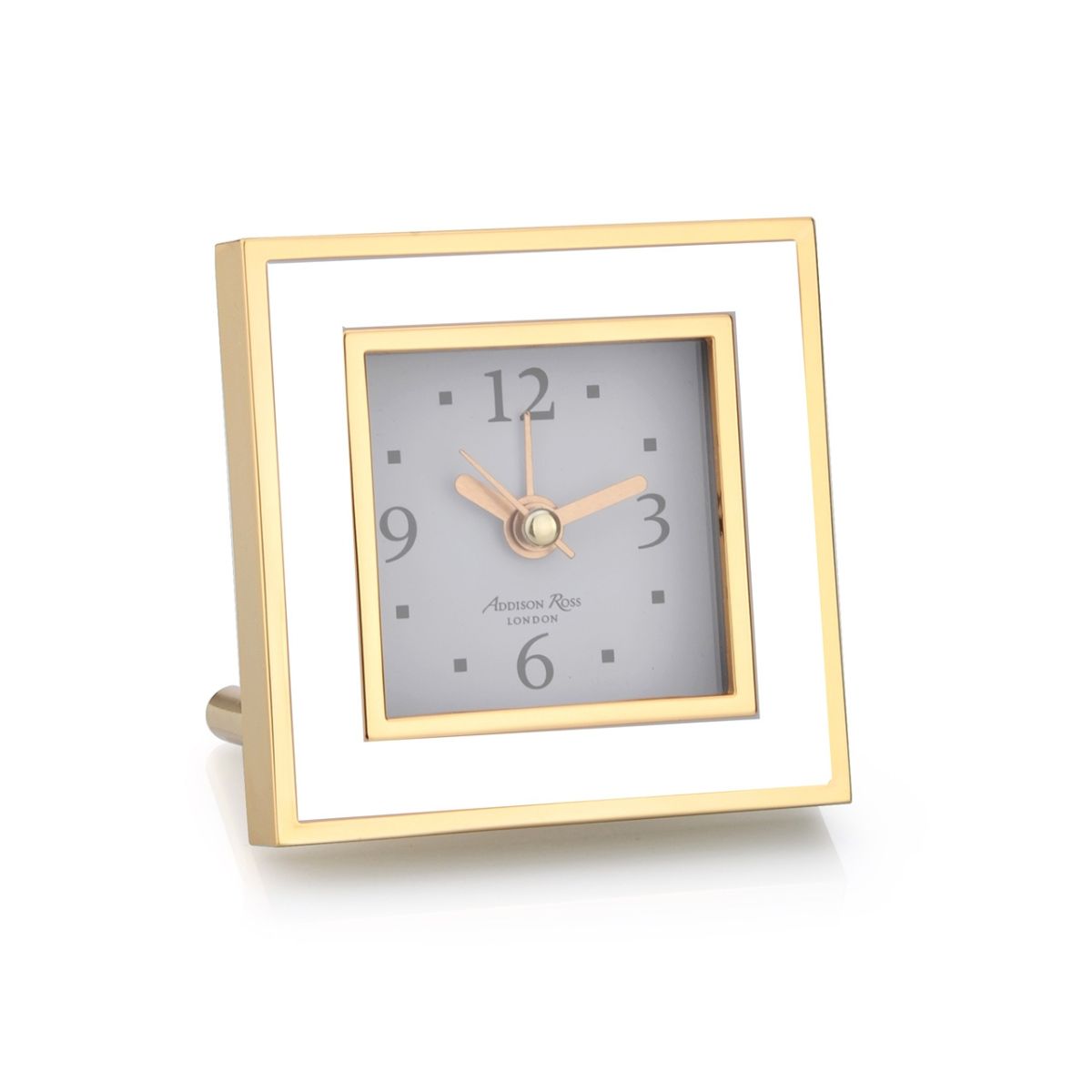 Dove Square Enamel Alarm Clock