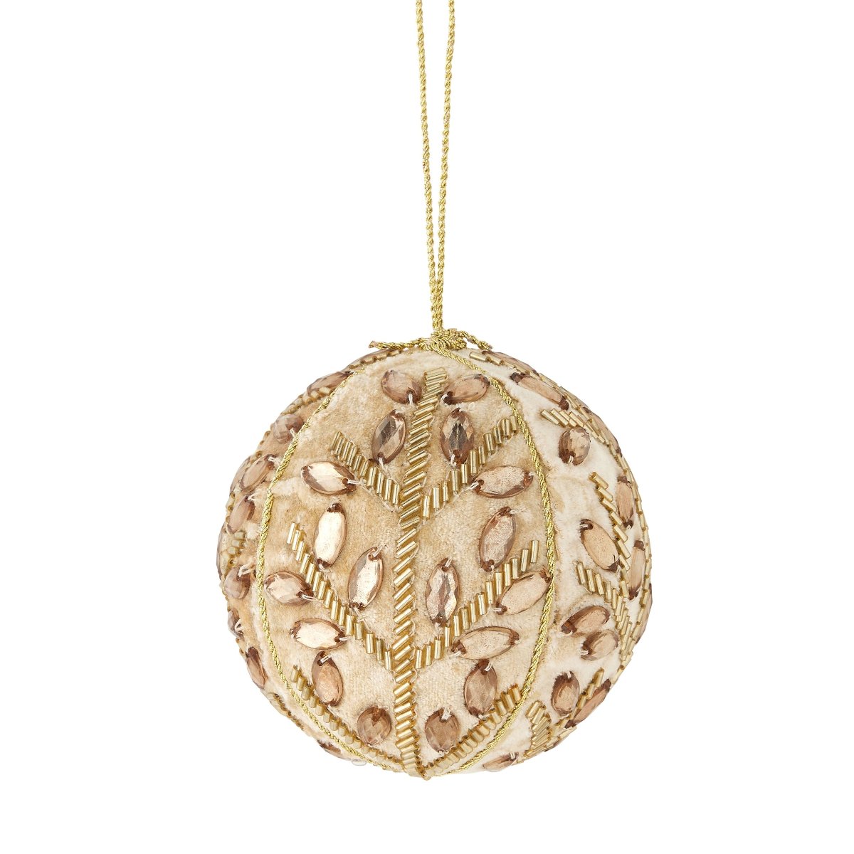 Beaded Velvet Ornament I - Caitlin Wilson Designs