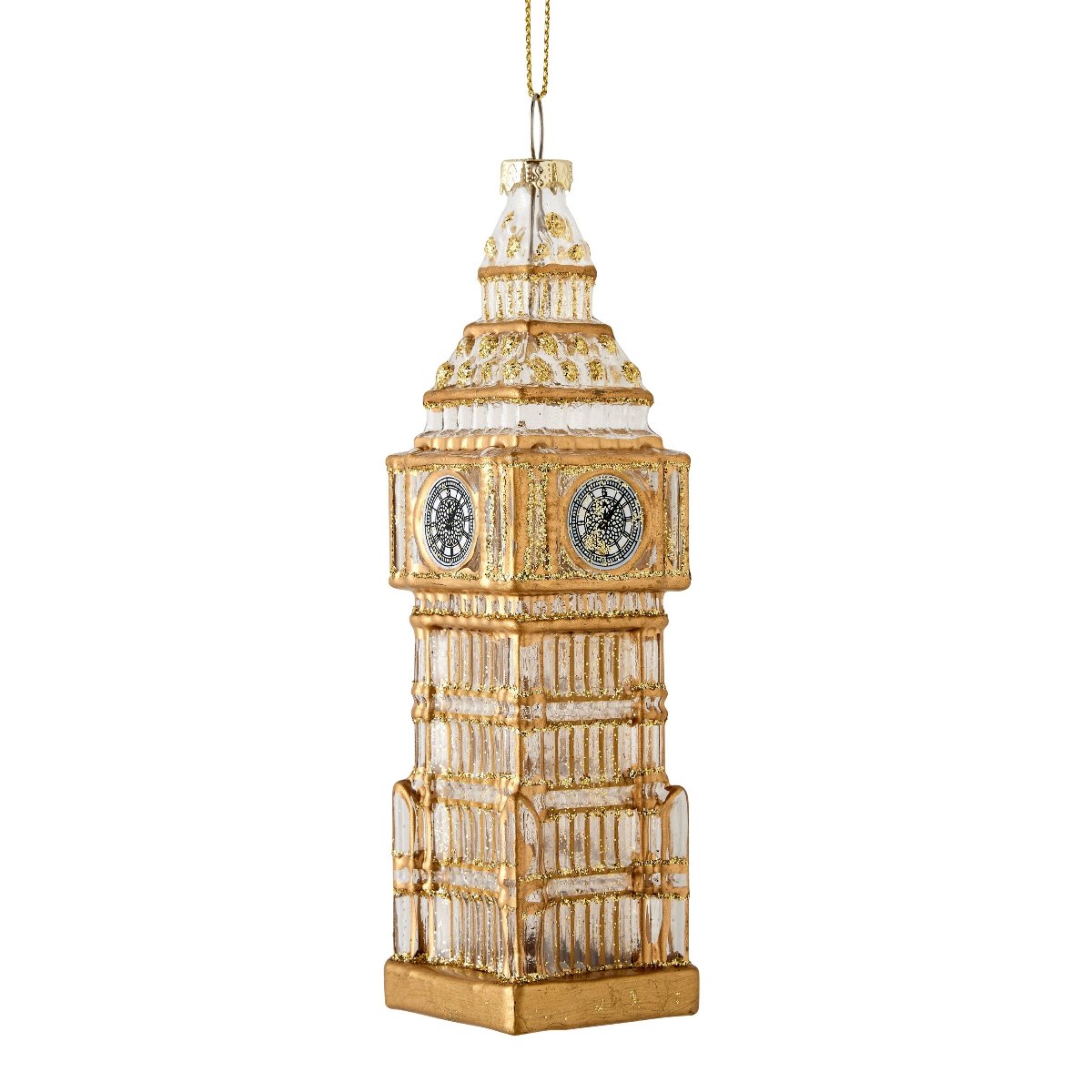 Clear & Gold Big Ben Ornament - Caitlin Wilson Designs