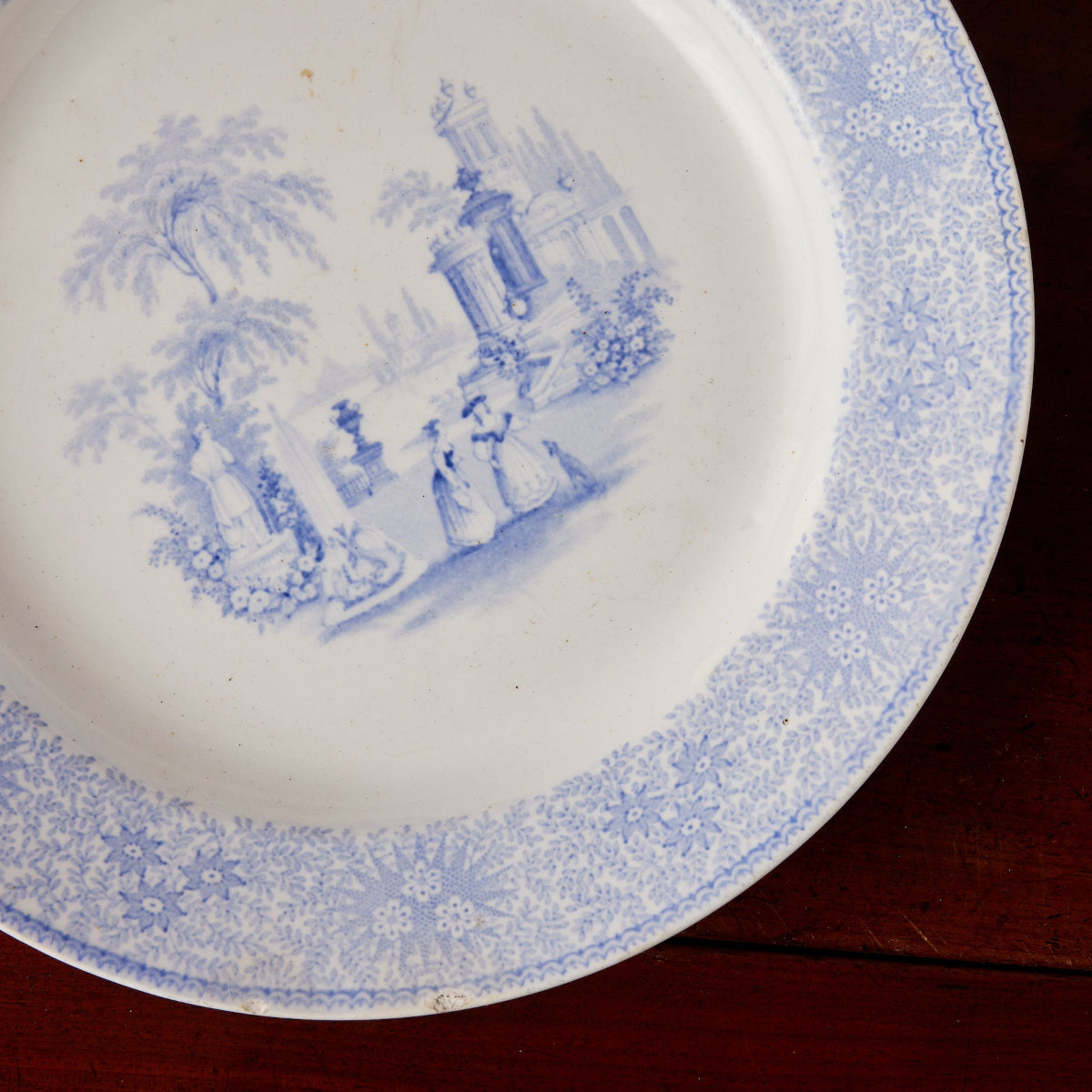 Pastoral Day Dream Blue and White Platter II - Caitlin Wilson Designs