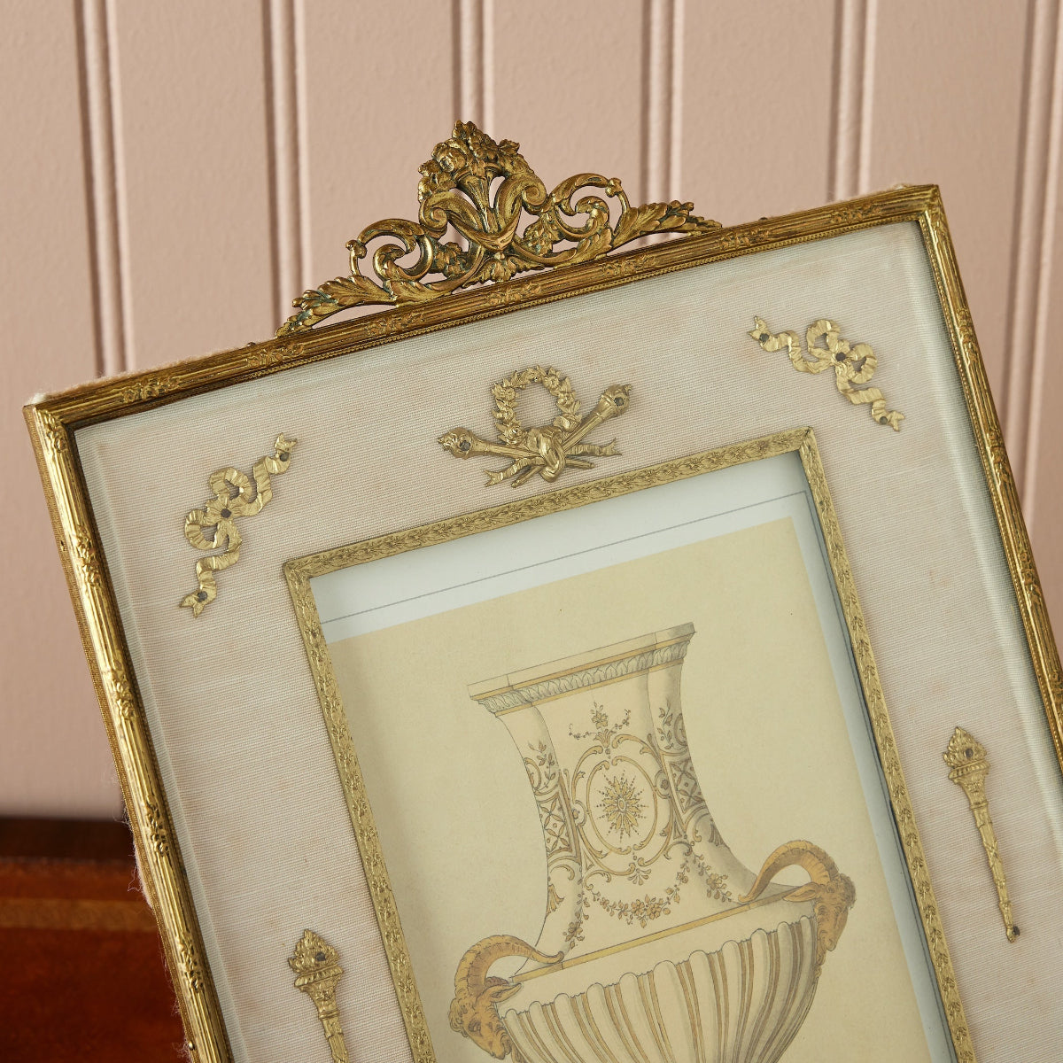 Golden Neoclassical Frame with Urn Sketch - Caitlin Wilson Designs