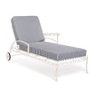 The Al Fresco Sun Lounger in Lauren's Navy Stripe | Antique White Frame - Caitlin Wilson Design 