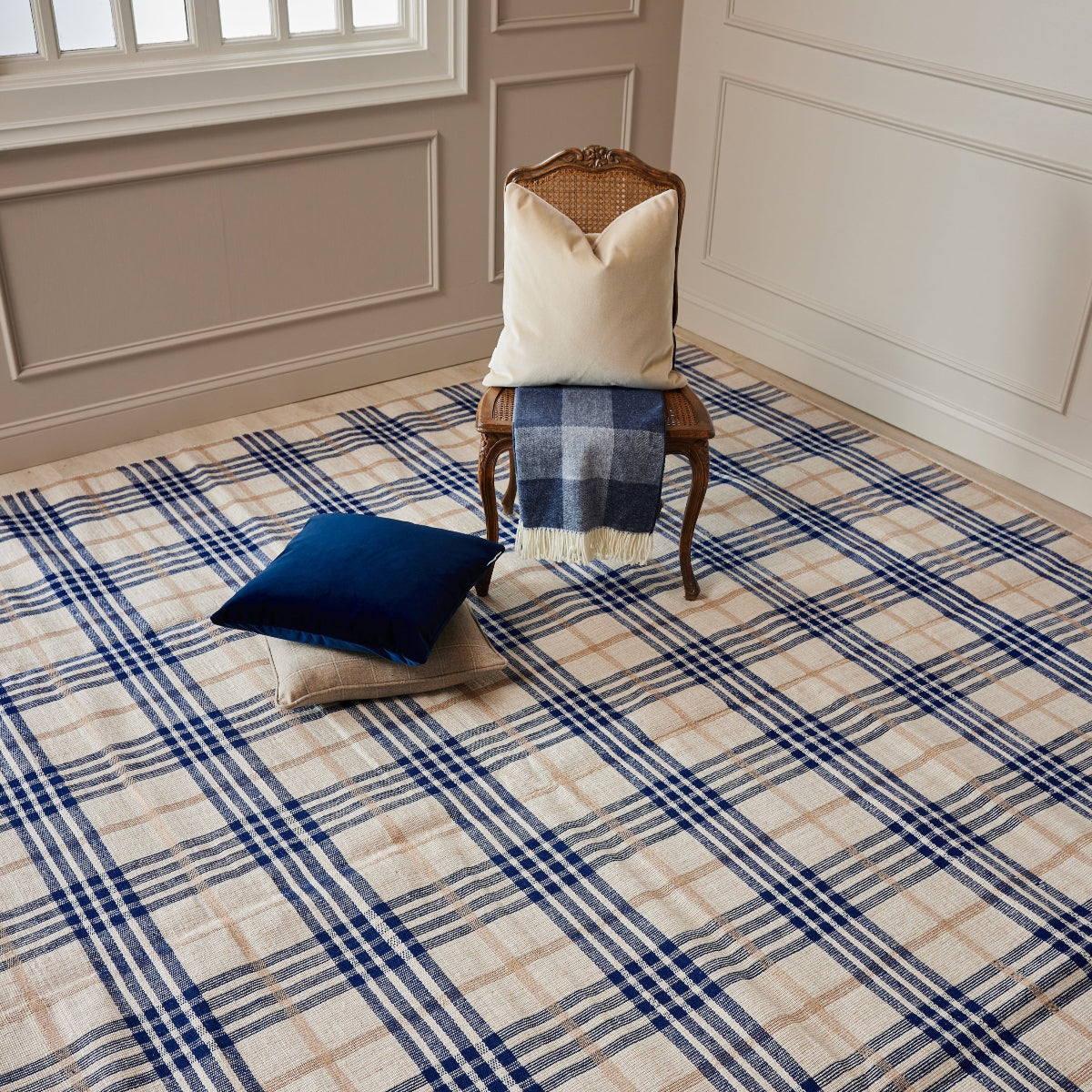 Cambridge Rug in Hudson Plaid Sample - Caitlin Wilson Designs