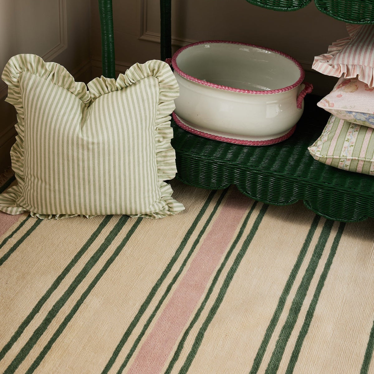 Trudy Rug in Pink Stripe - Caitlin Wilson Designs