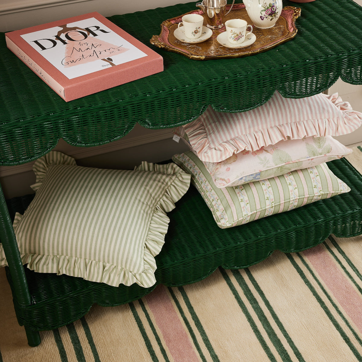 Trudy Rug in Pink Stripe - Caitlin Wilson Designs