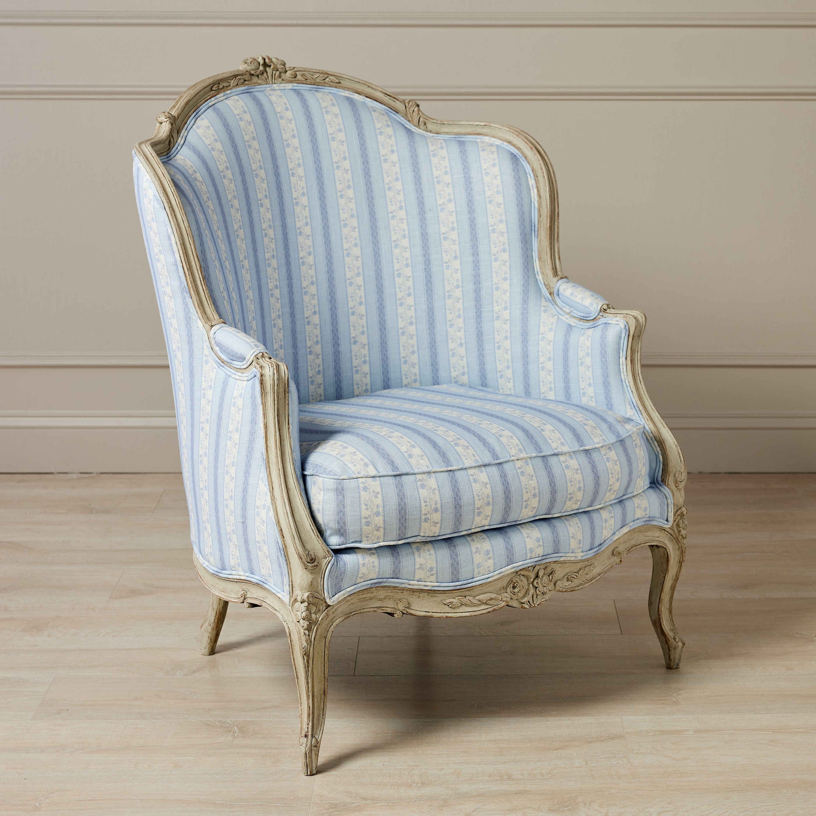 Regal Moment Bergere Chairs in Isabelle Blue