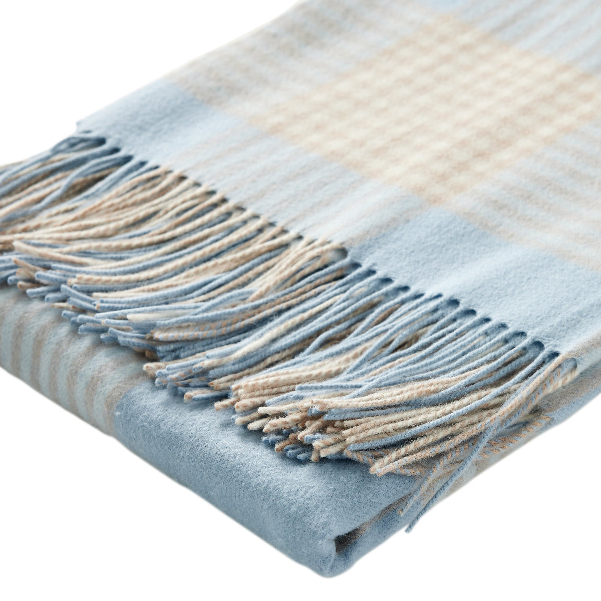 Wembley Plaid Throw in Haze - Caitlin Wilson Designs