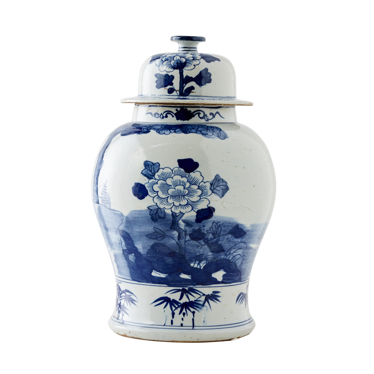 Blue Landscape Ginger Jar I - Caitlin Wilson Design 