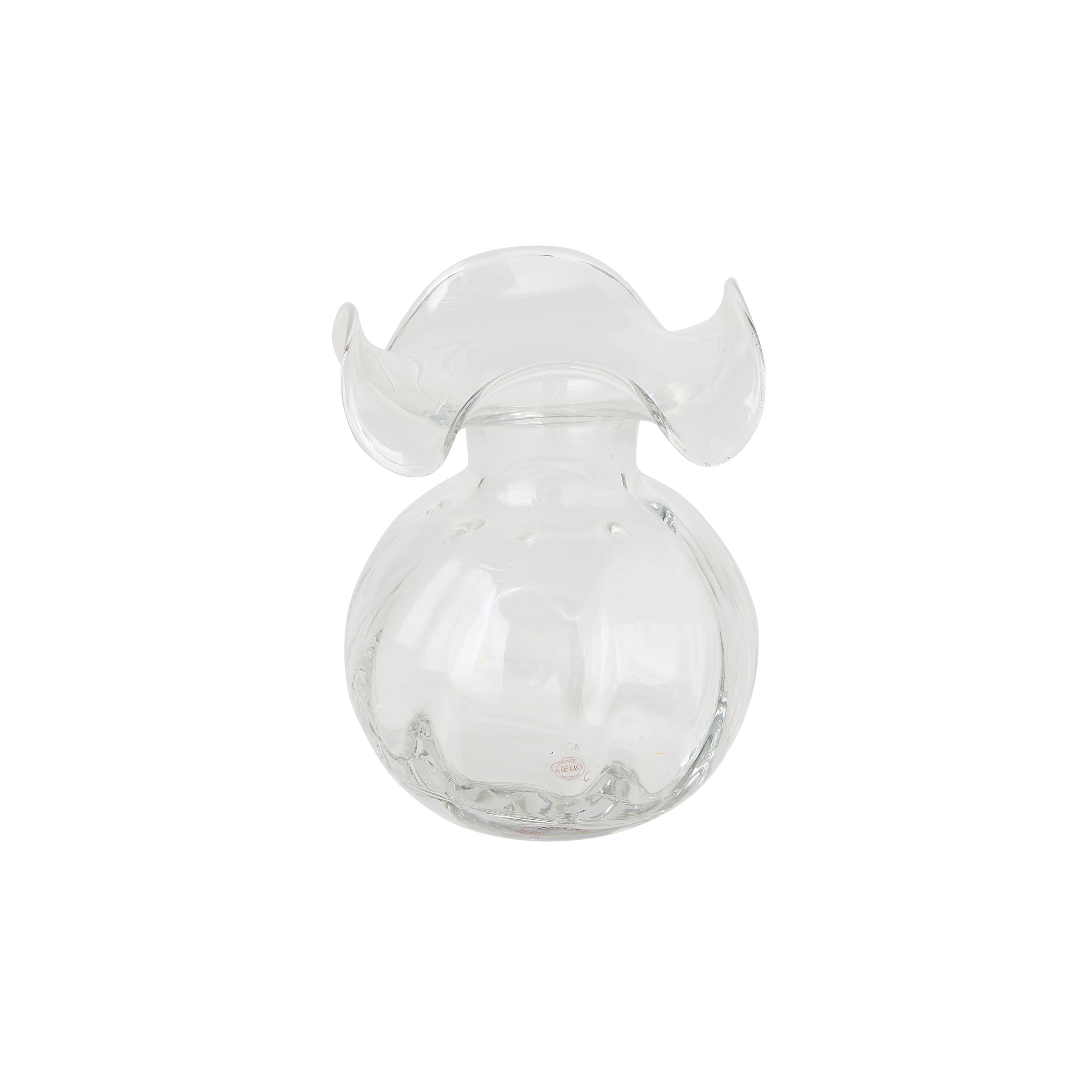 Mini Ruffled Rim Bud Vase in Clear