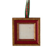 Florentine Frame Ornament - Red on Plaid Ribbon - Caitlin Wilson Design 